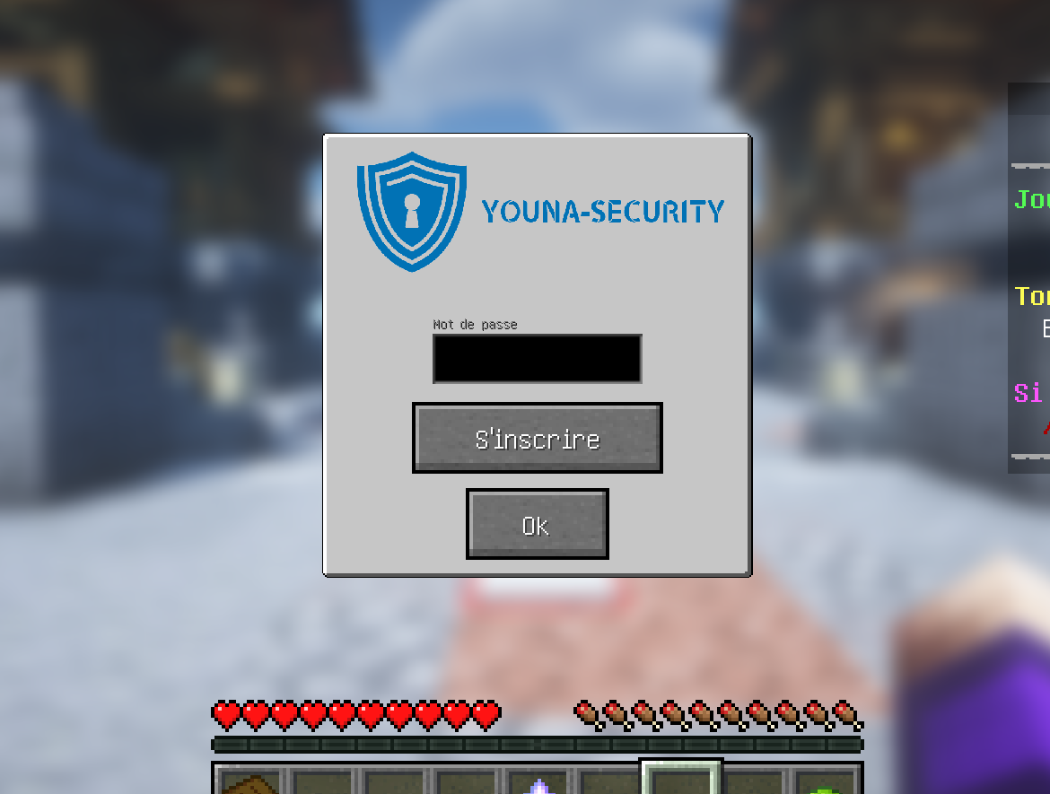 menu loggin Youna-SECURITY