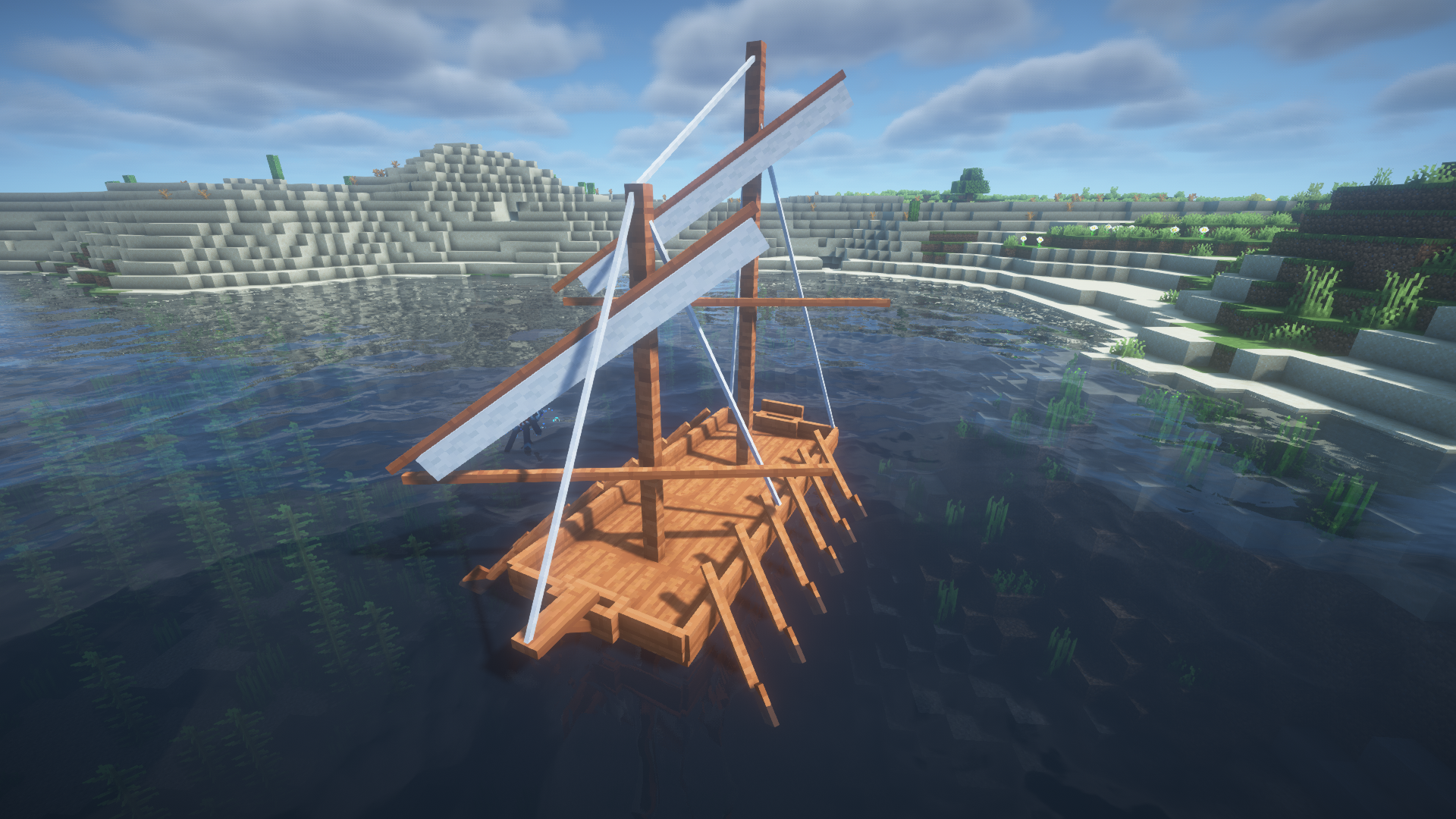 langskip bateau smallships mod minecraft 